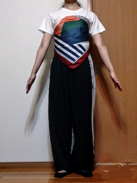 「アイテム（バンダナ/スカーフ、その他）」を使った、Keroさん（レディース・157cm）の夏コーディネート