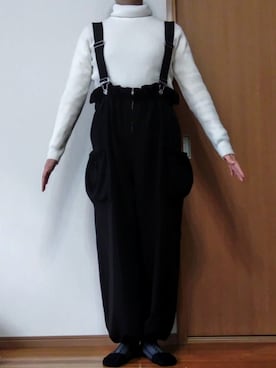 「LOWRYS FARM（ローリーズファーム）のアイテム（オールインワン・サロペット）」を使った、Keroさん（レディース・157cm）の冬コーディネート