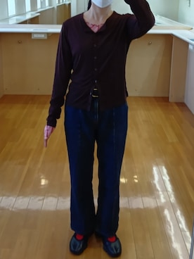 「GU（ジーユー）のアイテム（ベルト）」を使った、Keroさん（レディース・157cm）の春コーディネート