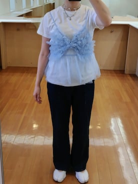 「GLOBAL WORK（グローバルワーク）のアイテム」を使った、Keroさん（レディース・157cm）の夏コーディネート