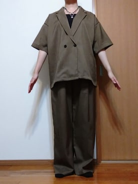 「アイテム（セットアップ）」を使った、Keroさん（レディース・157cm）の夏コーディネート