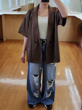 「アイテム（セットアップ）」を使った、Keroさん（レディース・157cm）の夏コーディネート