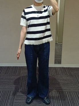 「coca（coca）（コカ）のサマーニットサイドスリットトップス（Tシャツ/カットソー、その他）」を使った、Keroさん（レディース・157cm）の夏コーディネート