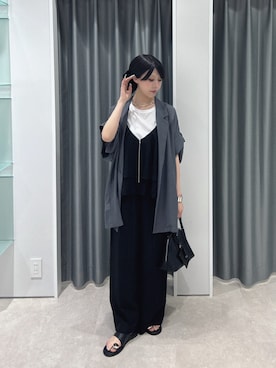 「DouDou（ドゥドゥ）のアイテム（バッグ）」を使った、doudouyuikaさん（レディース・157cm）の夏コーディネート