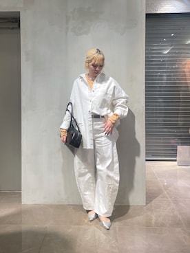 「カーブデニム」｜doudouyuikaさん（レディース・157cm）の冬コーディネート