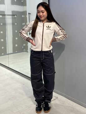 「adidasスニーカー」｜「アイテム（その他アウター）」を使った、MYさん（レディース・154cm）の春コーディネート