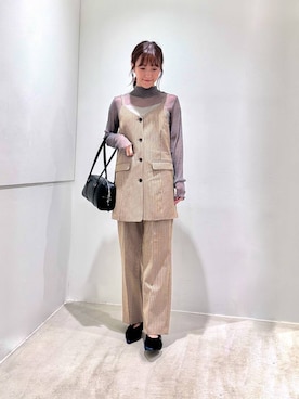 「アイテム（チュニック）」を使った、mzkitty6637さん（レディース・155cm）の秋コーディネート