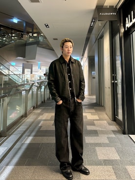 「ALLSAINTS（オールセインツ）のアイテム（その他アウター）」を使った、JimmyHatakeyamaさん（メンズ・176cm）の秋コーディネート