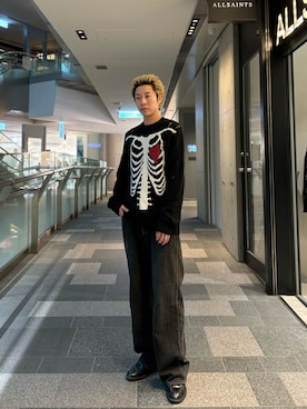「ALLSAINTS（オールセインツ）のアイテム」を使った、JimmyHatakeyamaさん（メンズ・176cm）の秋コーディネート