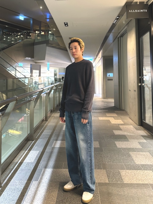 ALLSAINTS セーター ニット ASPEN WAFFLE TEXTURE CREW NECK