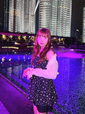 「one after another NICE CLAUP（ワンアフターアナザーナイスクラップ）のアイテム（チュニック）」を使った、poriporiさん（レディース・155cm）の夏コーディネート