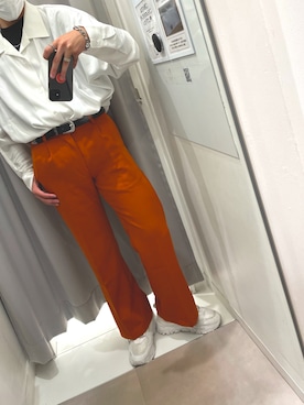 「Adoon plain（アドーンプレーン）のアイテム（パンツ）」を使った、shionさん（メンズ・174cm・20代）の秋コーディネート