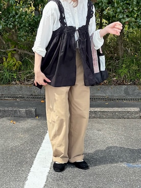 「studio CLIP（スタディオクリップ）のアイテム（トップス）」を使った、r i nさん（レディース・153cm）の春コーディネート