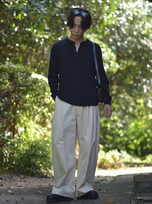 パンツ STUDIO NICHOLSON SORTE VOLUMEPLEAT PANTS Sorte Pant in Black