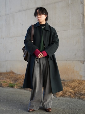 「アイテム（バッグ）」を使った、熊谷一平さん（メンズ・165cm・20代）の冬コーディネート