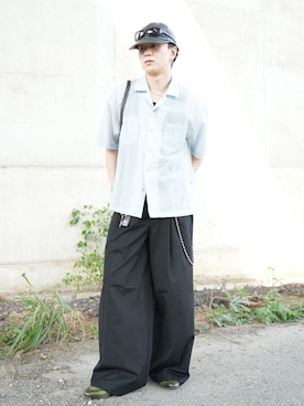 熊谷一平さん(メンズ・165cm)の夏コーディネート
