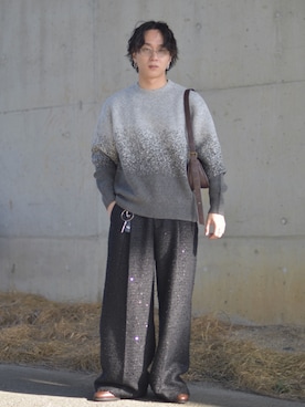 「アイテム（キーケース/キーアクセサリー）」を使った、熊谷一平さん（メンズ・165cm）の冬コーディネート