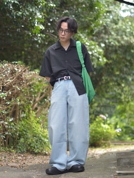 「アイテム（シャツ/ブラウス）」を使った、熊谷一平さん（メンズ・165cm）の夏コーディネート