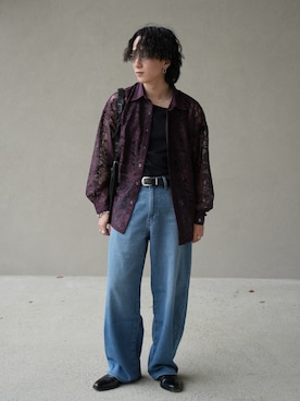 「Loose/ルース（ルース）のアイテム」を使った、熊谷一平さん（メンズ・165cm）の春コーディネート