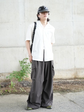 「MM6 Maison Margiela（ｴﾑｴﾑｼｯｸｽ ﾒｿﾞﾝ ﾏﾙｼﾞｪﾗ）のアイテム」を使った、熊谷一平さん（メンズ・165cm）の夏コーディネート