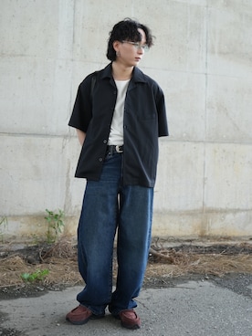 「MM6 Maison Margiela（ｴﾑｴﾑｼｯｸｽ ﾒｿﾞﾝ ﾏﾙｼﾞｪﾗ）のアイテム」を使った、熊谷一平さん（メンズ・165cm）の夏コーディネート