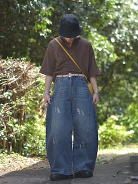 「アイテム（ブレスレット）」を使った、熊谷一平さん（メンズ・165cm）の夏コーディネート
