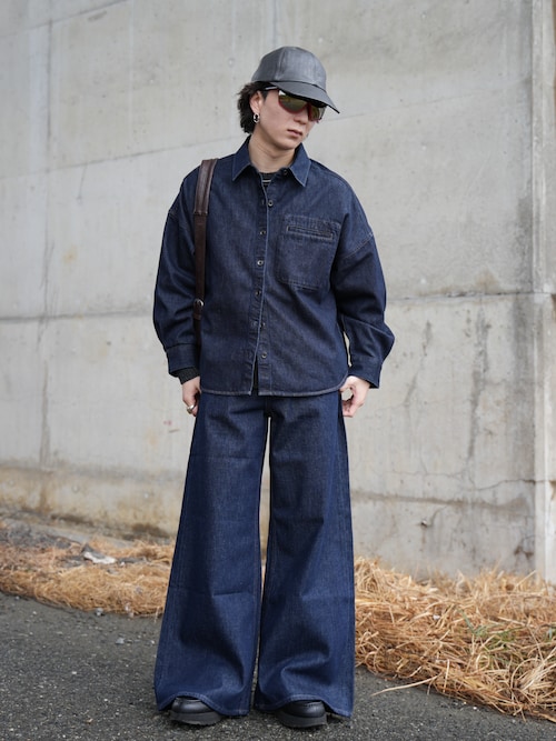 SBD シングニット セール】Smooth switching crew neck knit / スムーススイッチング