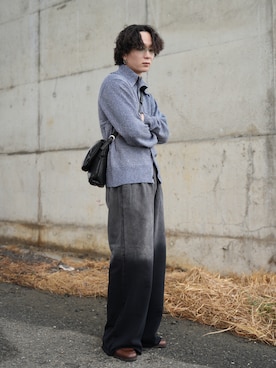 「A.D.S.R.（エーディーエスアール）のアイテム」を使った、熊谷一平さん（メンズ・165cm）の冬コーディネート