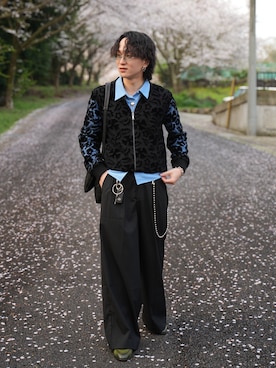 「A.D.S.R.（エーディーエスアール）のアイテム」を使った、熊谷一平さん（メンズ・165cm）の春コーディネート