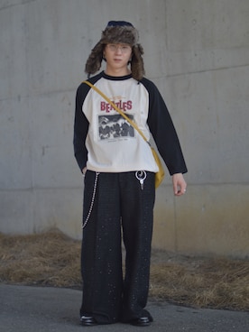 「アイテム（財布/小物）」を使った、熊谷一平さん（メンズ・165cm）の秋コーディネート