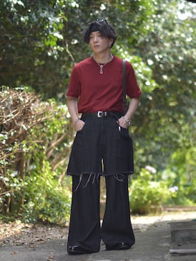 「アイテム（ブレスレット）」を使った、熊谷一平さん（メンズ・165cm・20代）の夏コーディネート