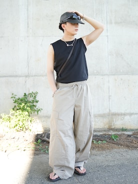 熊谷一平さん(メンズ・165cm)の夏コーディネート