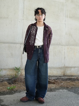「Loose/ルース（ルース）のアイテム」を使った、熊谷一平さん（メンズ・165cm）の夏コーディネート