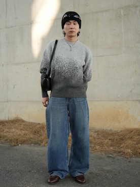 熊谷一平さん（メンズ・165cm）の冬コーディネート