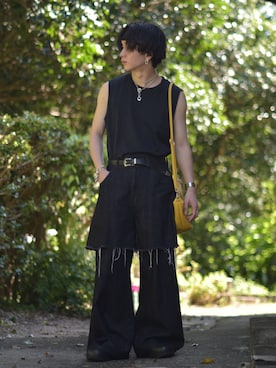 「MAISON SPECIAL（メゾンスペシャル）の《UNISEX》【MAISON SPECIAL for 久遠】Bracelet/久遠別注ブレスレット 【MAISON SPECIAL/メゾンスペシャル】（ブレスレット）」を使った、熊谷一平さん（メンズ・165cm）の秋コーディネート