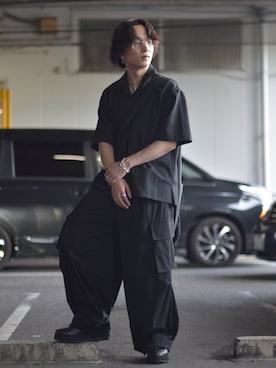 「アイテム（モカシン/デッキシューズ）」を使った、熊谷一平さん（メンズ・165cm）の秋コーディネート