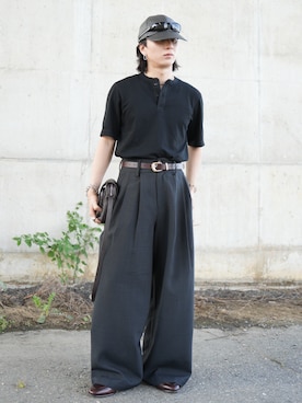 熊谷一平さん(メンズ・165cm)の夏コーディネート