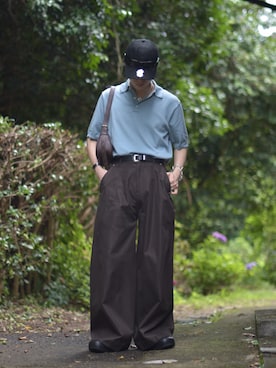 「アイテム（ブレスレット）」を使った、熊谷一平さん（メンズ・165cm）の夏コーディネート