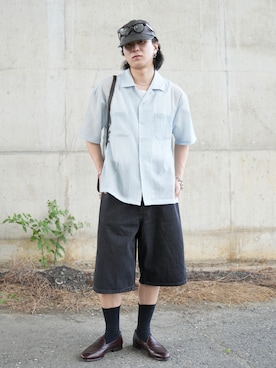熊谷一平さん(メンズ・165cm)の夏コーディネート