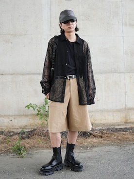 熊谷一平さん(メンズ・165cm)の夏コーディネート