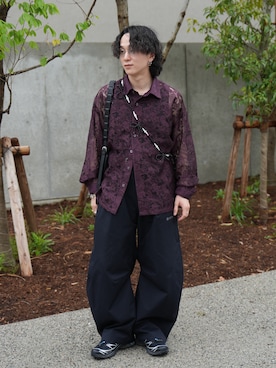 「MM6 Maison Margiela（ｴﾑｴﾑｼｯｸｽ ﾒｿﾞﾝ ﾏﾙｼﾞｪﾗ）のアイテム」を使った、熊谷一平さん（メンズ・165cm）の春コーディネート