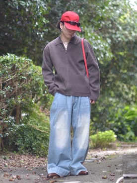 「アイテム（その他アウター）」を使った、熊谷一平さん（メンズ・165cm）の秋コーディネート