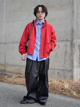 「MM6 Maison Margiela（ｴﾑｴﾑｼｯｸｽ ﾒｿﾞﾝ ﾏﾙｼﾞｪﾗ）のアイテム」を使った、熊谷一平さん（メンズ・165cm）の冬コーディネート