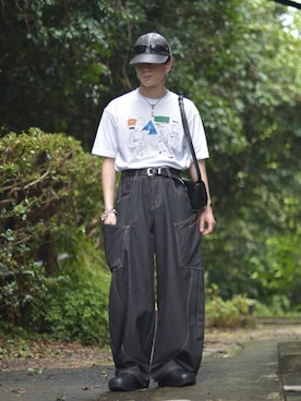 「アイテム（その他）」を使った、熊谷一平さん（メンズ・165cm）の夏コーディネート