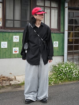 「MM6 Maison Margiela（ｴﾑｴﾑｼｯｸｽ ﾒｿﾞﾝ ﾏﾙｼﾞｪﾗ）のアイテム」を使った、熊谷一平さん（メンズ・165cm）の春コーディネート