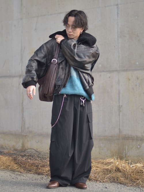 セール】Wide silhouette cargo pants / ワイドシルエットカーゴパンツ