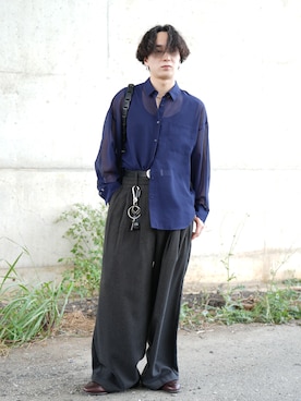 熊谷一平さん(メンズ・165cm)の秋コーディネート