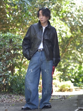 「アイテム（その他）」を使った、熊谷一平さん（メンズ・165cm）の秋コーディネート