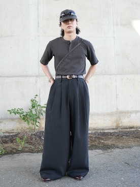 熊谷一平さん(メンズ・165cm)の夏コーディネート