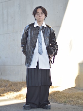 「アイテム（その他）」を使った、熊谷一平さん（メンズ・165cm）の冬コーディネート